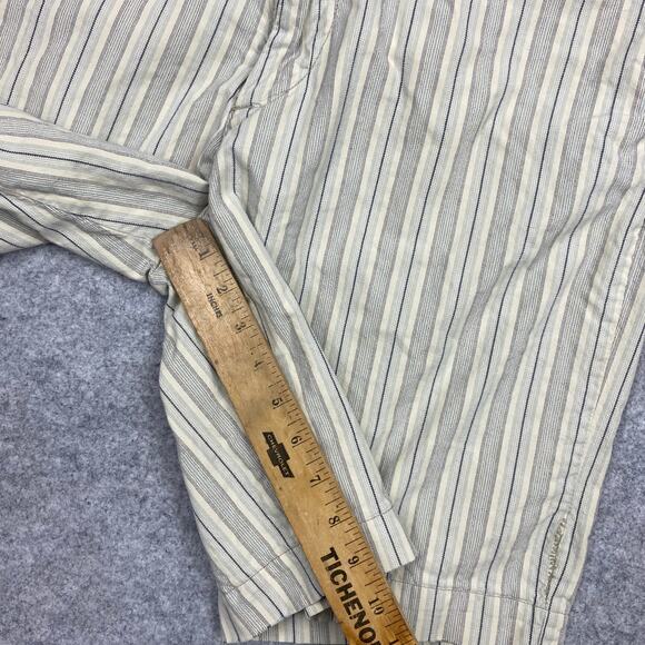 Abercrombie & Fitch shorts men’s 30‎ vintage white stripe retro Y2K adjustable - Picture 14 of 16